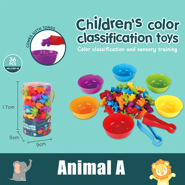 Math Kid Game Early Education Cognitive Toys Montessori Teaching Toys Rainbow Counting Set Educational Toys