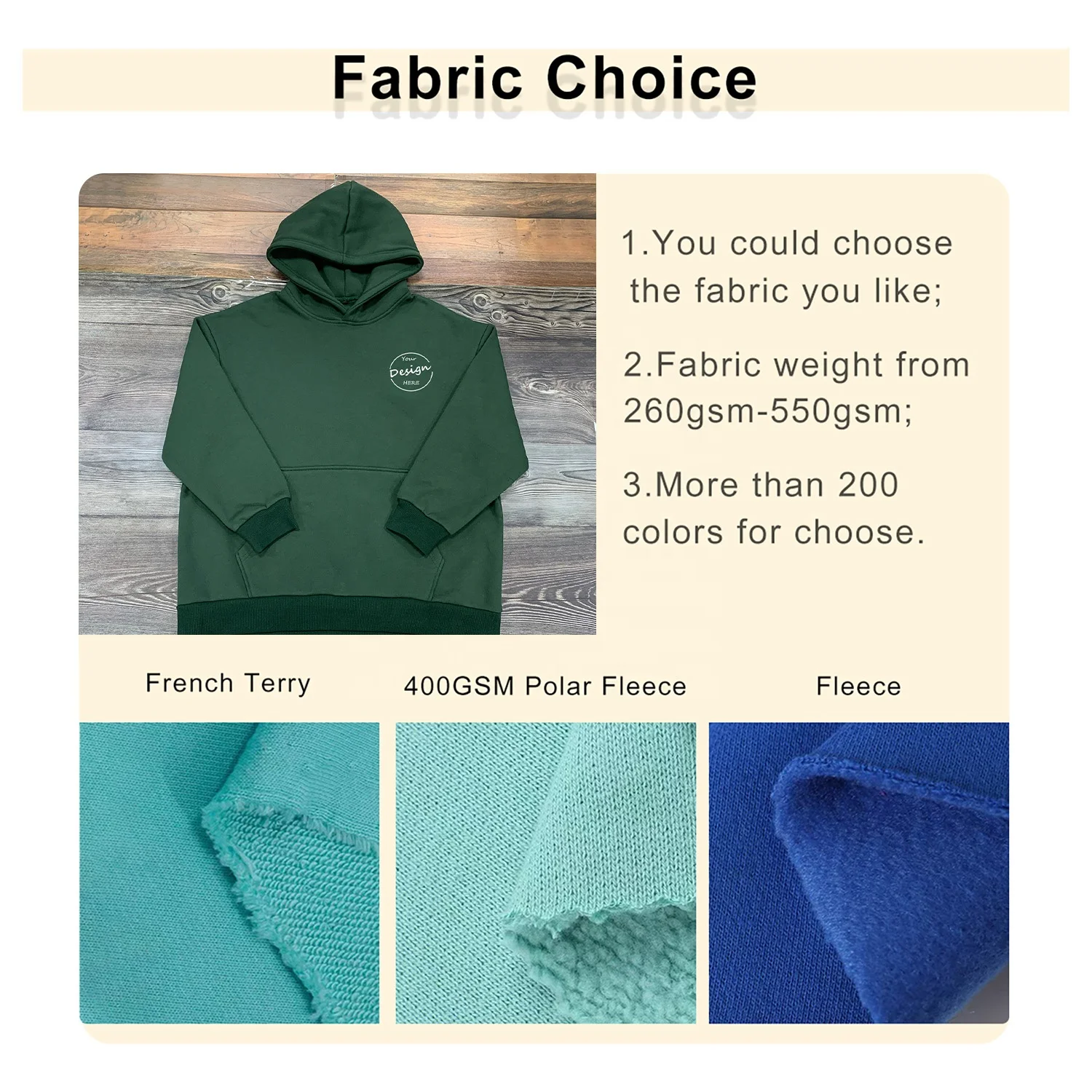 JL425A Luxury Plain High Quality Baggy Blank Hoodie No String Fleece Cotton Oversized Heavyweight Hoodie No String Men