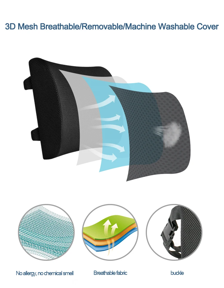 Best Selling Lumbar Support Memory Foam Lower Back Pain Pillow For Body Relax Buy Back Pain