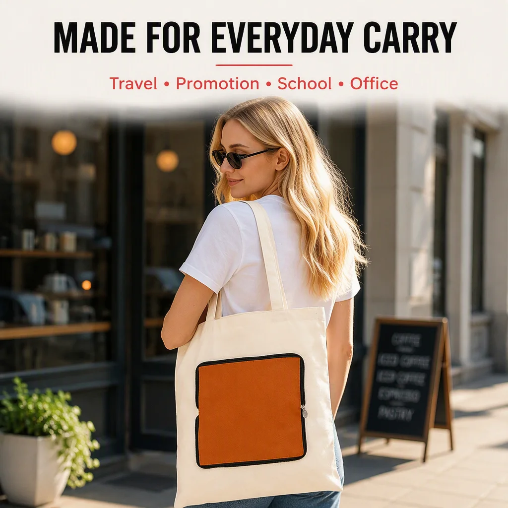 Custom logo Canvas Tote Bag Printed Text Eco-friendly Shopping Bag Folding Canvas Bag Shoulder Bag Promotional Gifts