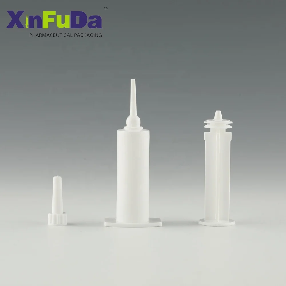 Flexible Tip Empty Cow Mastitis Paste Gel Medicine Syringe Plastic 5ml 8ml 10ml 13ml Cattle Intramammary Injector Syringes