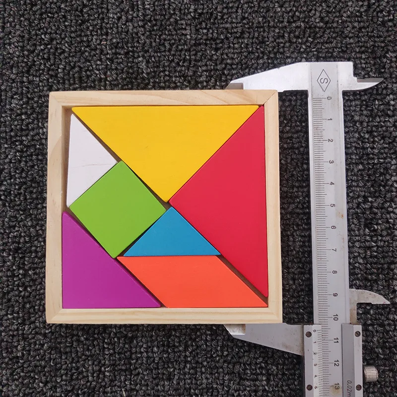 Wooden Educational Tangram Kindergarten Puzzle Blocks Toys - Buy ...