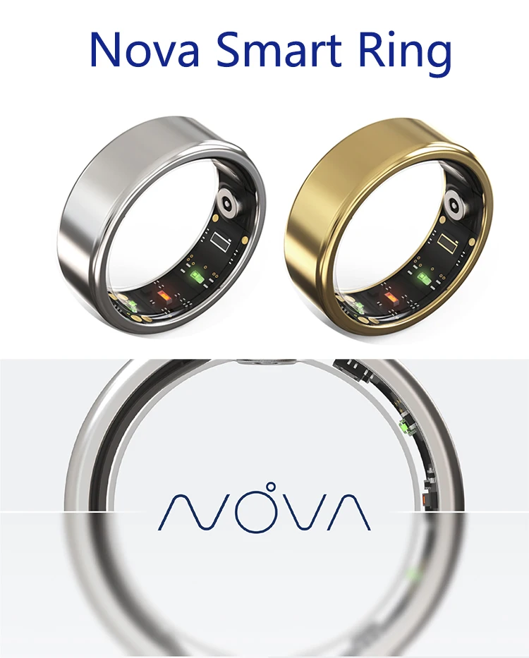 Intelligent Electricity Minimalist Stainless Steel Smart Health Ring