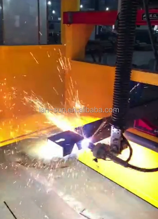 Robotic H Beam Cutting Machine With Plasma Cutter for Steel Beams Fabric