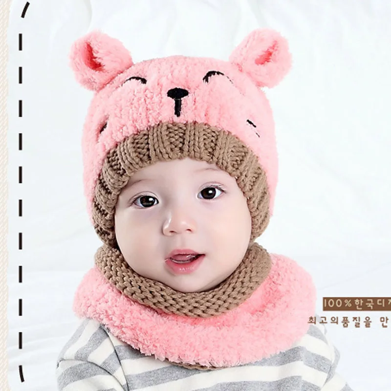 Knitted Kids Beanie Cap Infant Baby Boy Enfant Bonnet Muts Toddler Girls Winter 