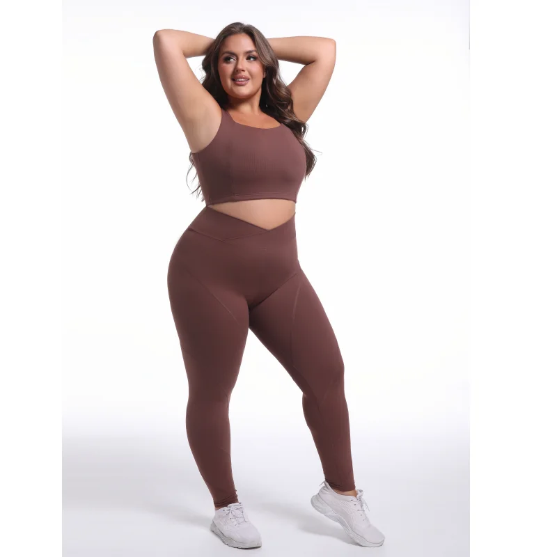 product 2024 custom plus size 2 piece workout yoga sets fitness women gym clothing sports bra high waist legging tracksuits yoga outfits-61