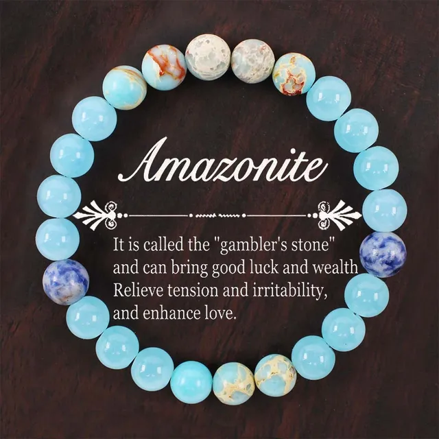 New Arrival Fashion natural stone Beaded bracelet aquamarine 8mm beads Yoga Bracelet wholesale yiwu cheap jewelry