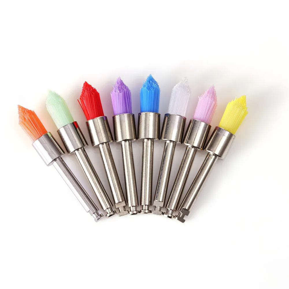 SJ High Quality Dental Prophy Brush Colorful Latch Dental Prophylaxis Polishing Brushes Dental Laboratory Polishing Brush