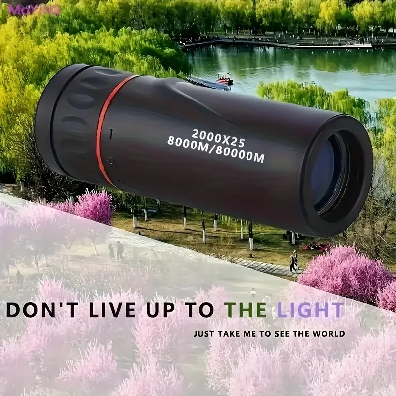 2000倍25倍HD倍率単眼鏡3.6インチ高出力望遠鏡ポータブル単筒望遠鏡