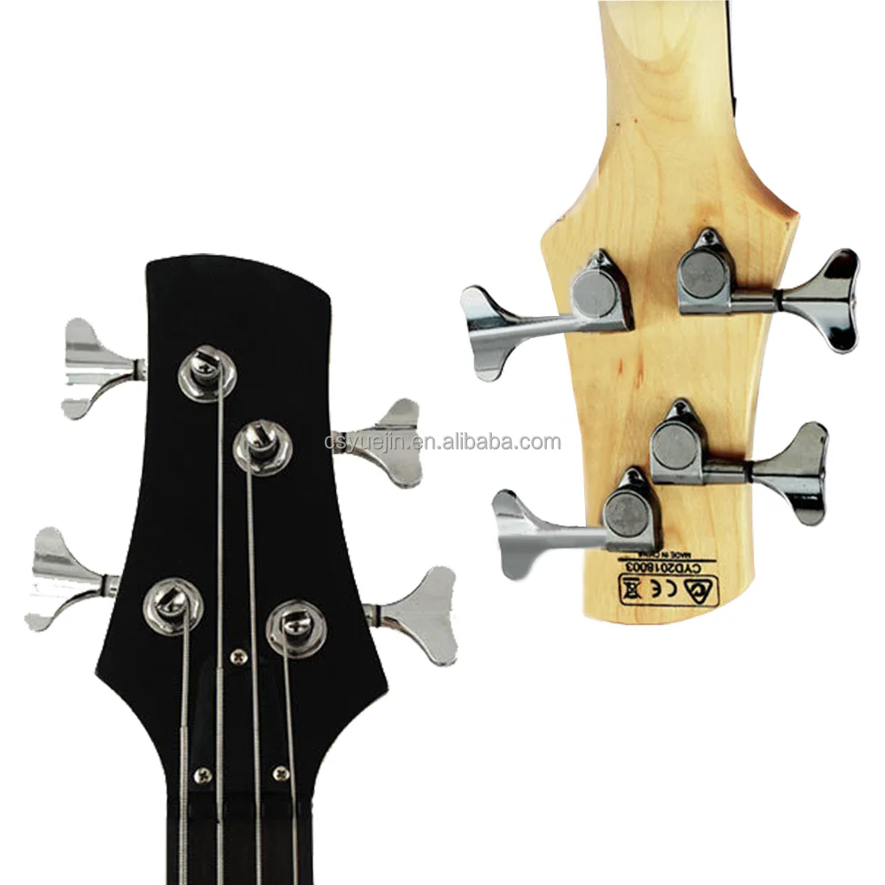 Right Handed Custom Logo Elm Bass Guitar 24 Frets Maple Neck Rosewood 4