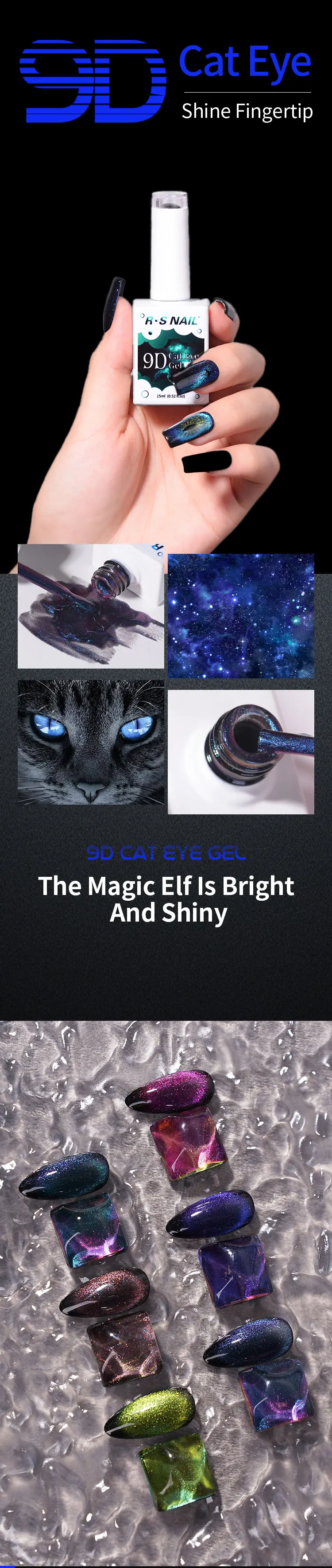 9d Cat Eye Color Cat Eye Gel Polish Set Oem Customized Private Label Uv