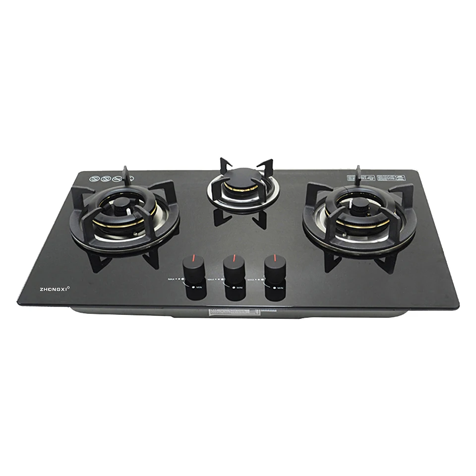 Kitchen Propane Appliance 3 Burner Built In Gas Hobs Home Use Builtin