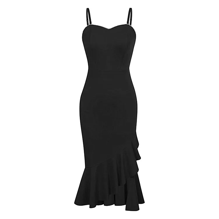 blue dress for baby girl Strapless Asymmetrical Fishtail Maxi Dress with Flowing Ribbons for Evening  Events main image 1