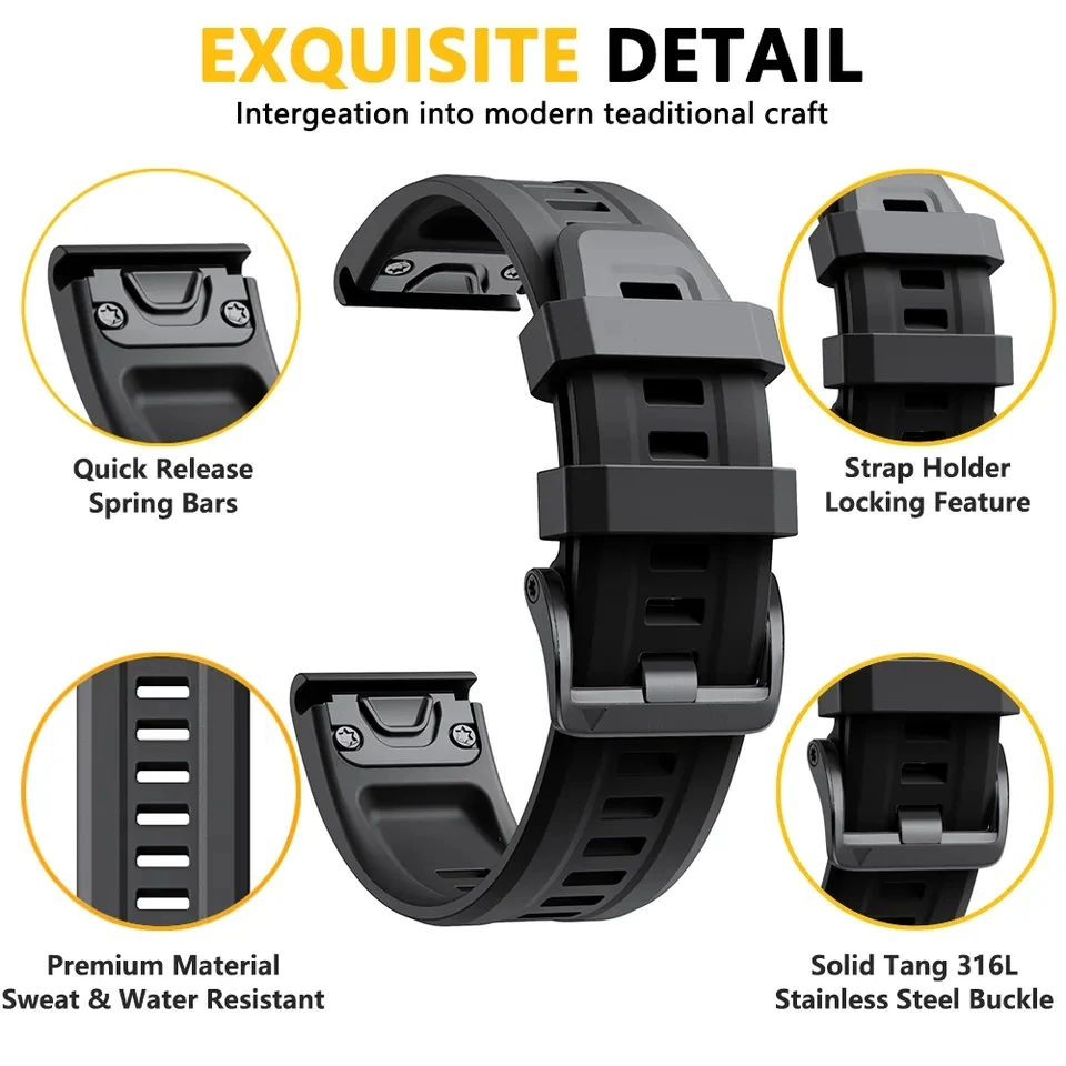 Easyfit Official Silicone Strap For Garmin Watch Forerunner Smart Watch ...