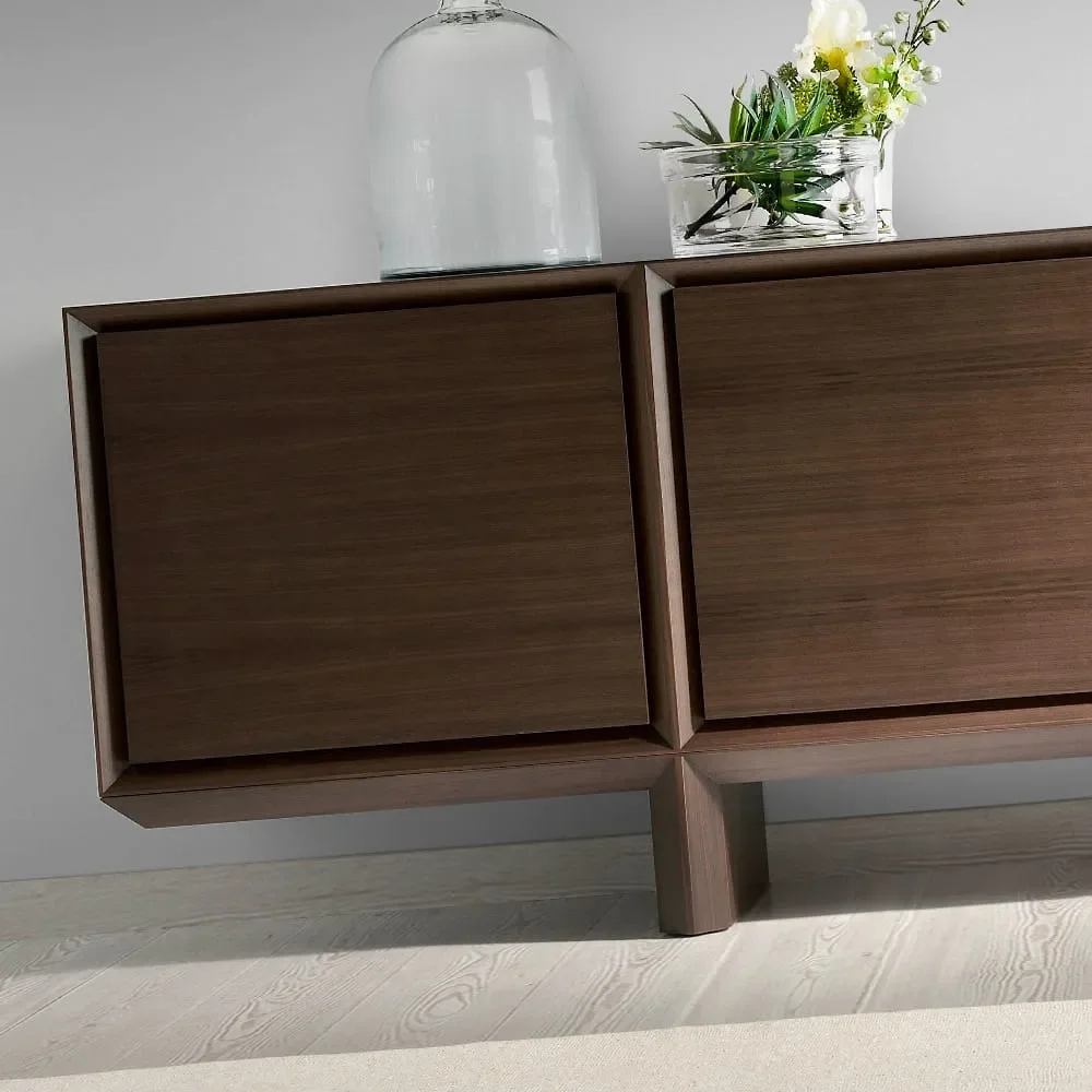 Роскошный дизайнерский комплект мебели для столовой роскошный буфет виллы современный деревянный шкаф хранения из ореха