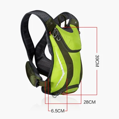 New Bicycle Cycling Rucksack Hydration Pack 5L Bladder Backpack Bag Green