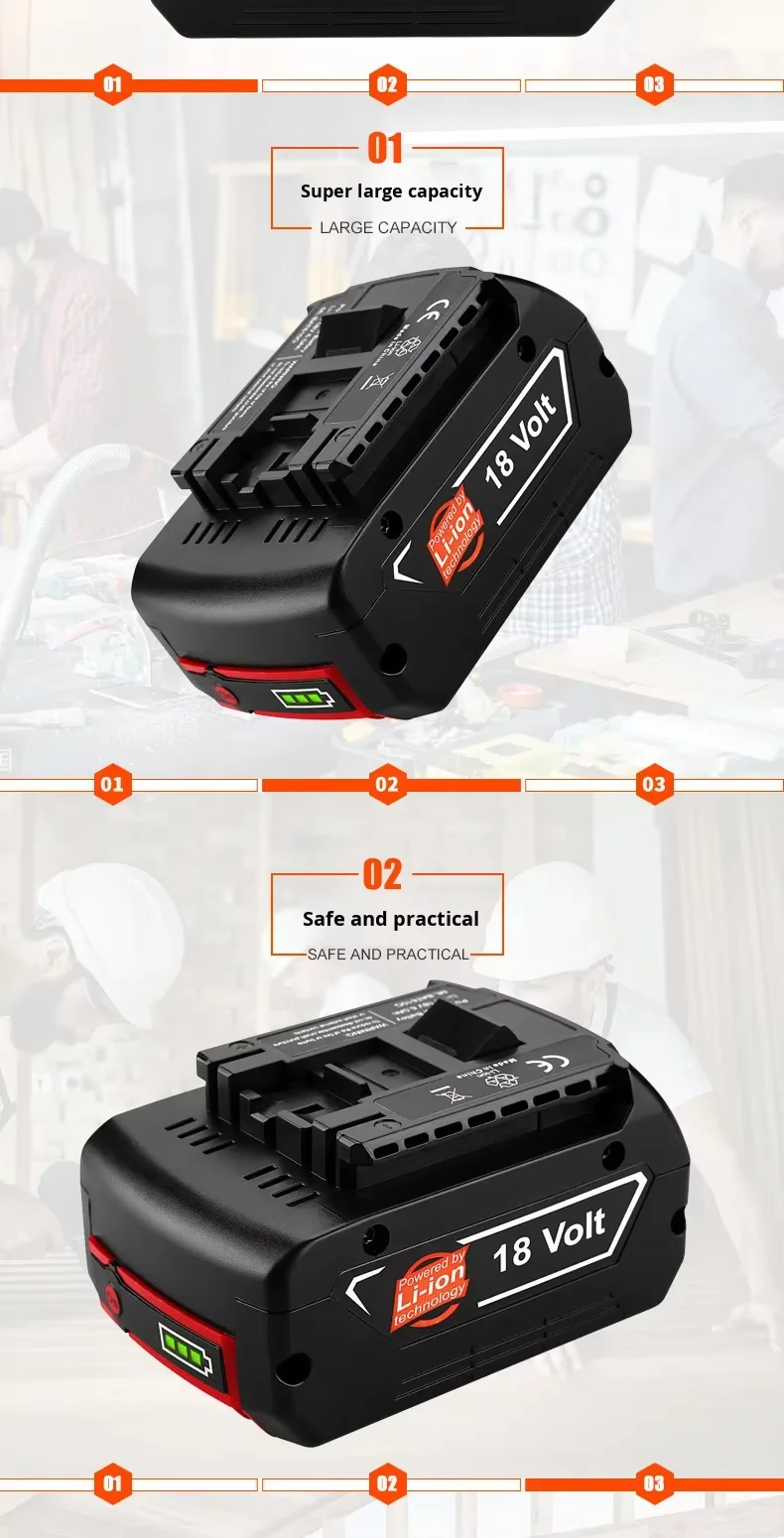 Strong Power Long Endurance 18V 20vLithium-ion Battery Pack Compatible for Boshi Power Tool H8b032f3d0bb349398636c2b95c0417f50
