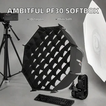 AMBITFUL PF30 30cm PF40 SE Camera Flash Mini for Portable Octagon Umbrella Honeycomb Grid Plastic TT520II AD200PRO detail image