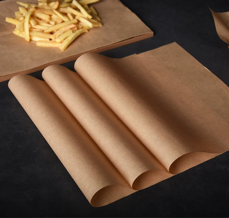 Custom Burger Kraft Grease Proof Reusable Parchment Baking Butter Sandwich Packaging Wrap Wrapping Food Safe Wax Paper