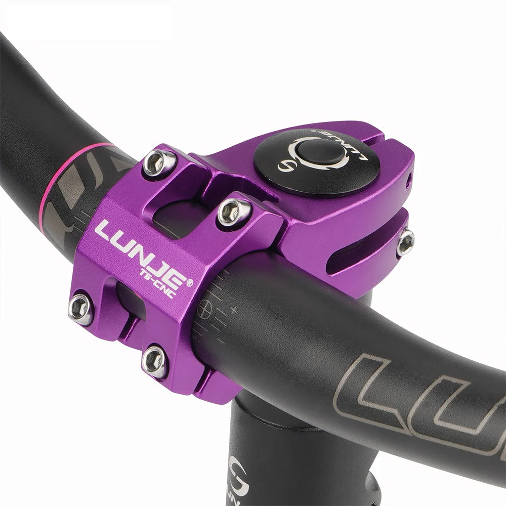 LUNJE MTB Stem High Strength Short Handlebar Stem Aluminum Alloy  Bicycle Bridge Racing Downhill Bike Road Bike Stem