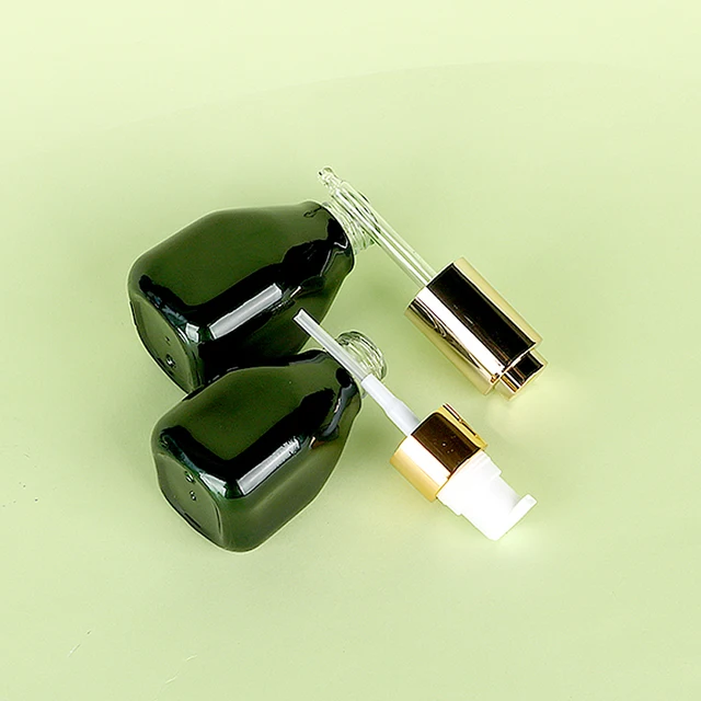 Jet-Gloss 50ml 150ml Custom Color Opaque Glass Bottle + Spray Coating for Vetiver Hydrating Toner