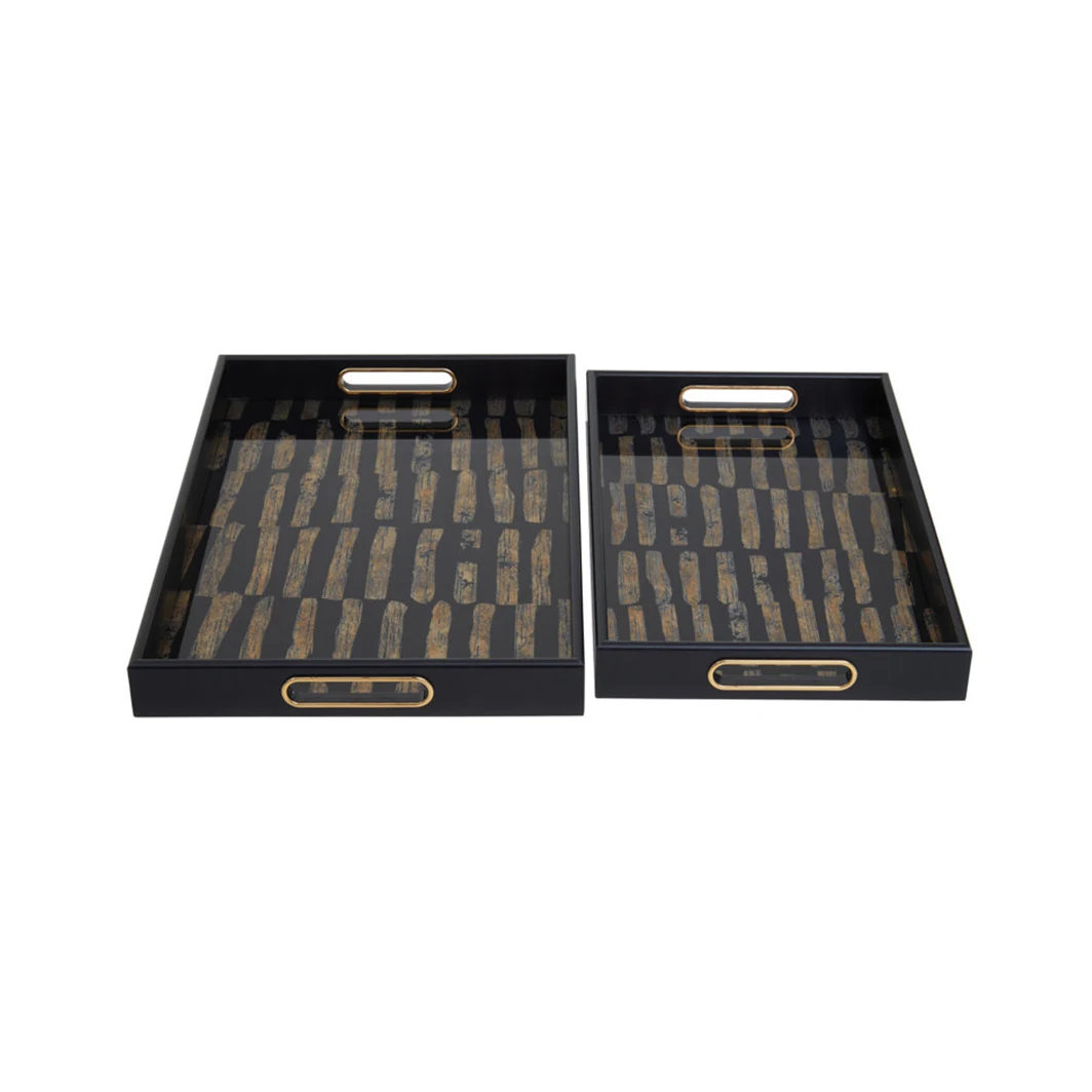 Factory Customized High Quality Uv Glass Printed Luxury Black Coffee