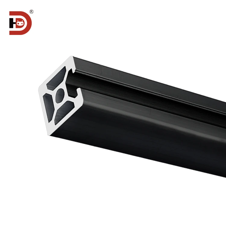 Industrial Extruded Aluminum Profiles 2020 Black Aluminum Alloy square Tube Profiles
