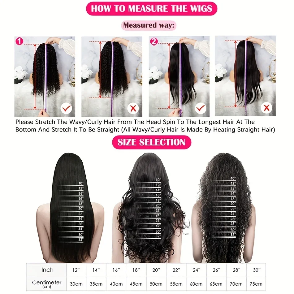 Glueless Human Hair Lace Frontal Wig Brazilian Water Wave Curly Black Hair w/ 13x4 Lace Front for Women_voghion.com