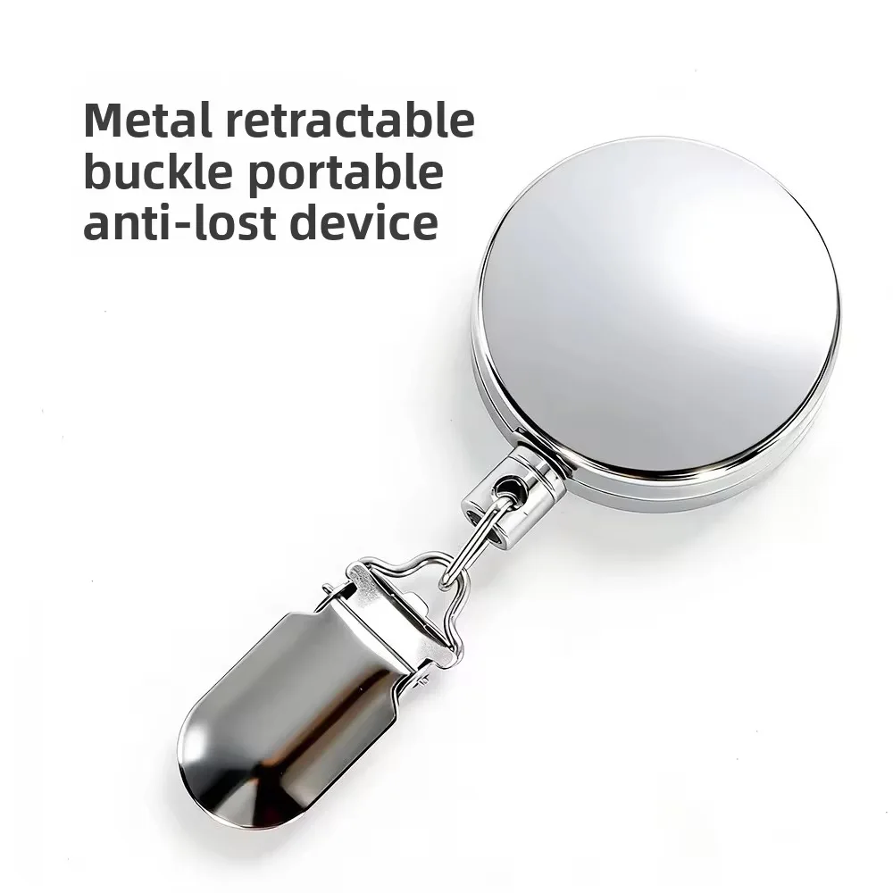 M-50 Retractable Towel Holder No Drill Self Retracting Towel Clip with Strong Adhesive Heavy Duty Metal Wall Mount Hanger