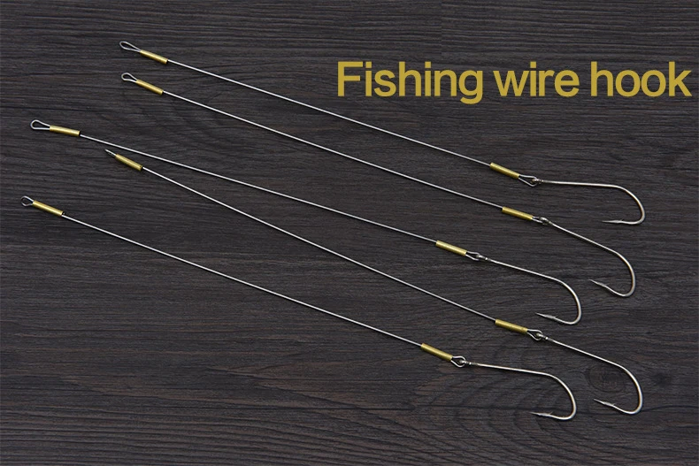 High Carbon Steel Wire Hook With Barb Fishing Tackle Bait Fishing Line