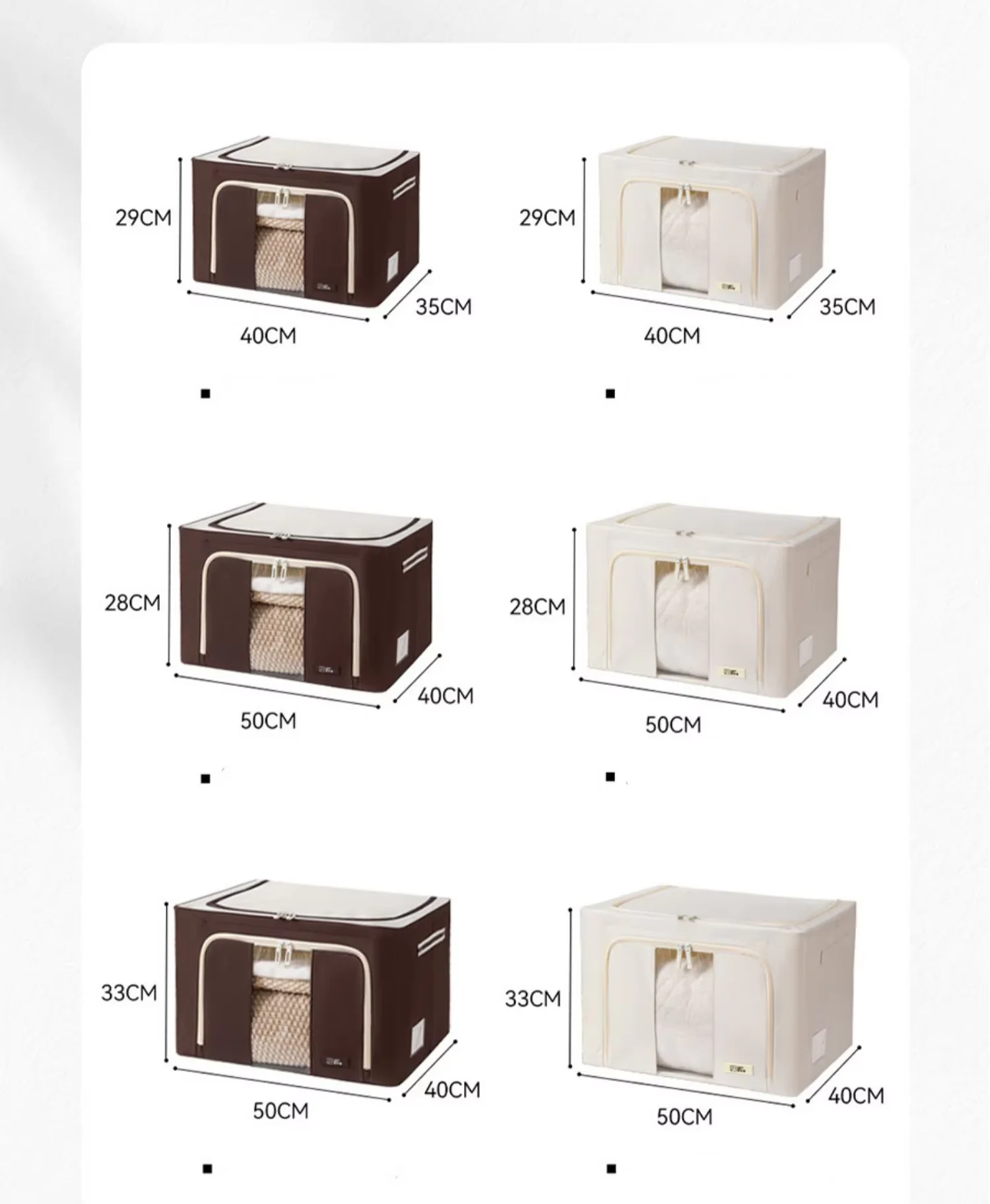 2024 66L Folding Steel Frame Eco-friendly Modern Styish Multifunction Customizable Clothing Storage Box Big Capacity 600D factory