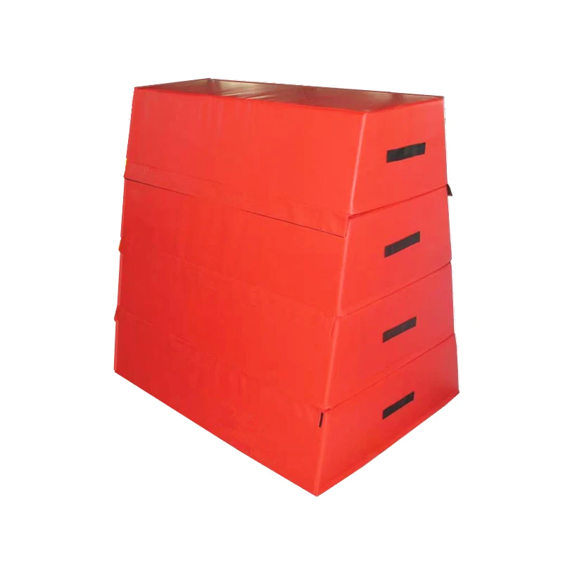 LDK LDK50023 Vaulting Box Gymnastics Pommel Horse Jumping Exercise Equipment Trapezoid 4 Section Foam Customizable Size & Color