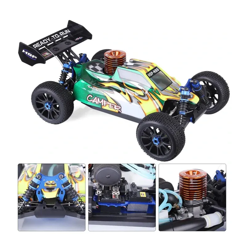 HSP 94970 CAMPER 1:8 2.4Gガス駆動RCカー4WDオフロードバギー、26CXP