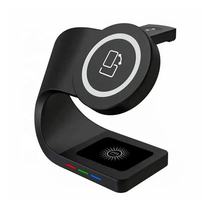 4 in 1 Infrared Sensor Fast Charging Station 15W 2023 Multifunction Smart Magnetic Wireless Charger Stand for Phone Watch