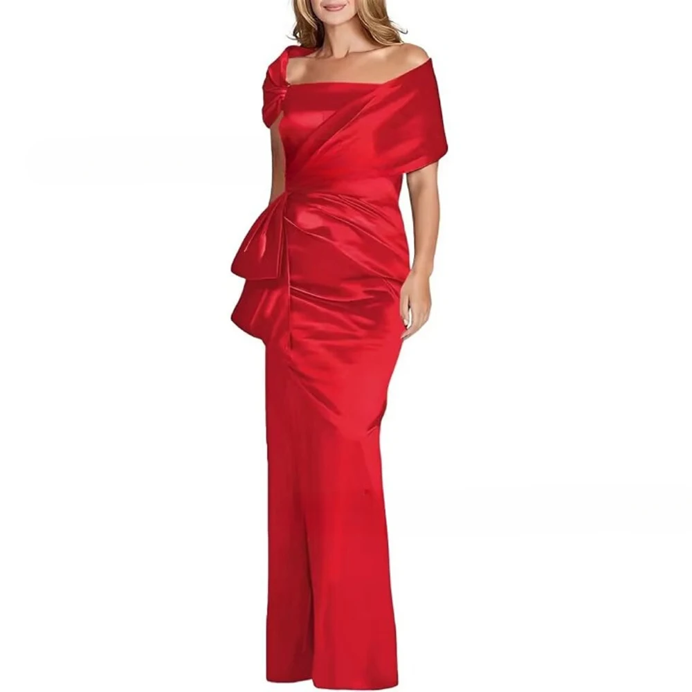 Sophisticated Modern Flowy Lace Fashion Gown Floor Length Wedding Guest Reception Luxury Wear Mother Bride Dress