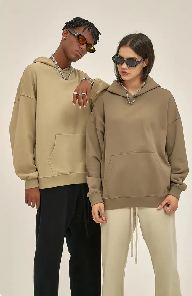High Quality Cheap Plain Blank Essentials Unisex Hoodie Custom Logo Your Brand Oversized Hoodies With Kangaroo Pocket