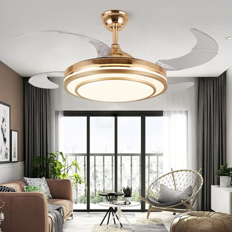 Modern ceiling fan light surface mounted led fan light with remote 42inch