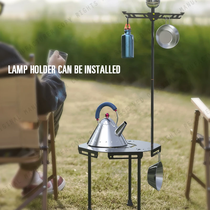 Алюминиевый круглый Настольный шестигранный переносной складной стол для кемпинга