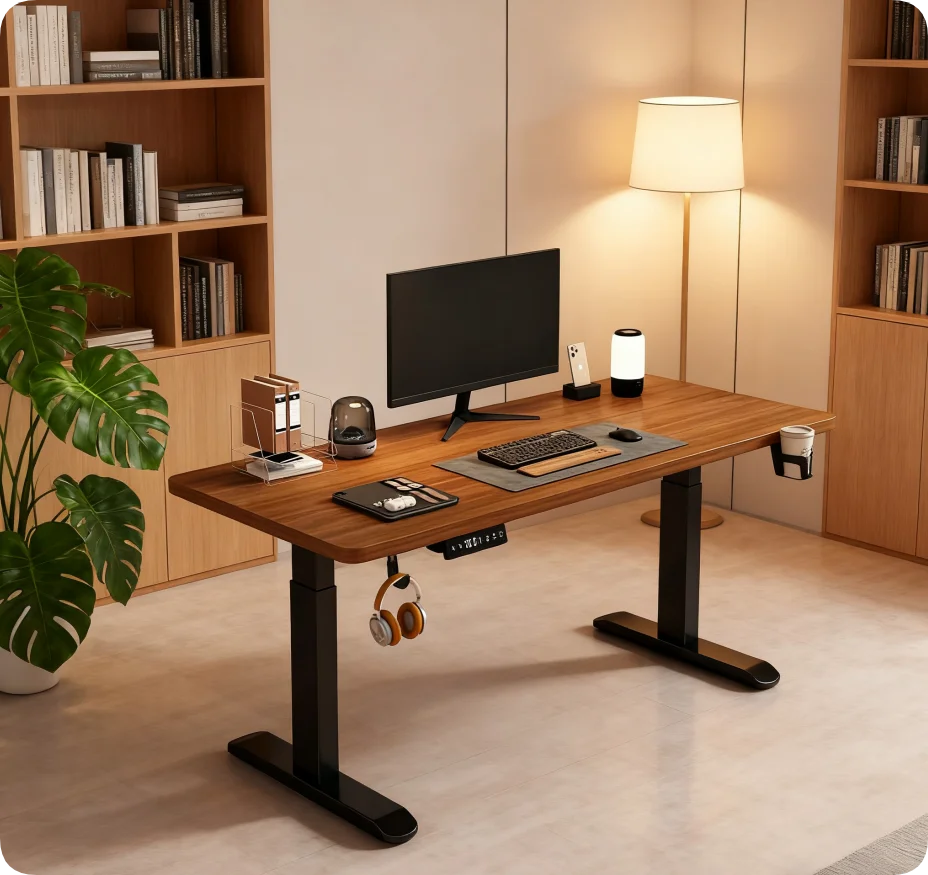 product factory in stock smart electric standing desk easy assembly modern design height adjustable office table-2