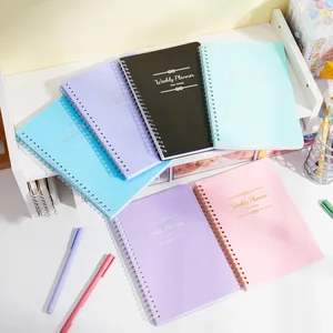 Wholesale Weekly Planner Notebook 100 Sheets Spiral Binding UV Printing Self-Fill Schedule Book Gift Promotional Journal
