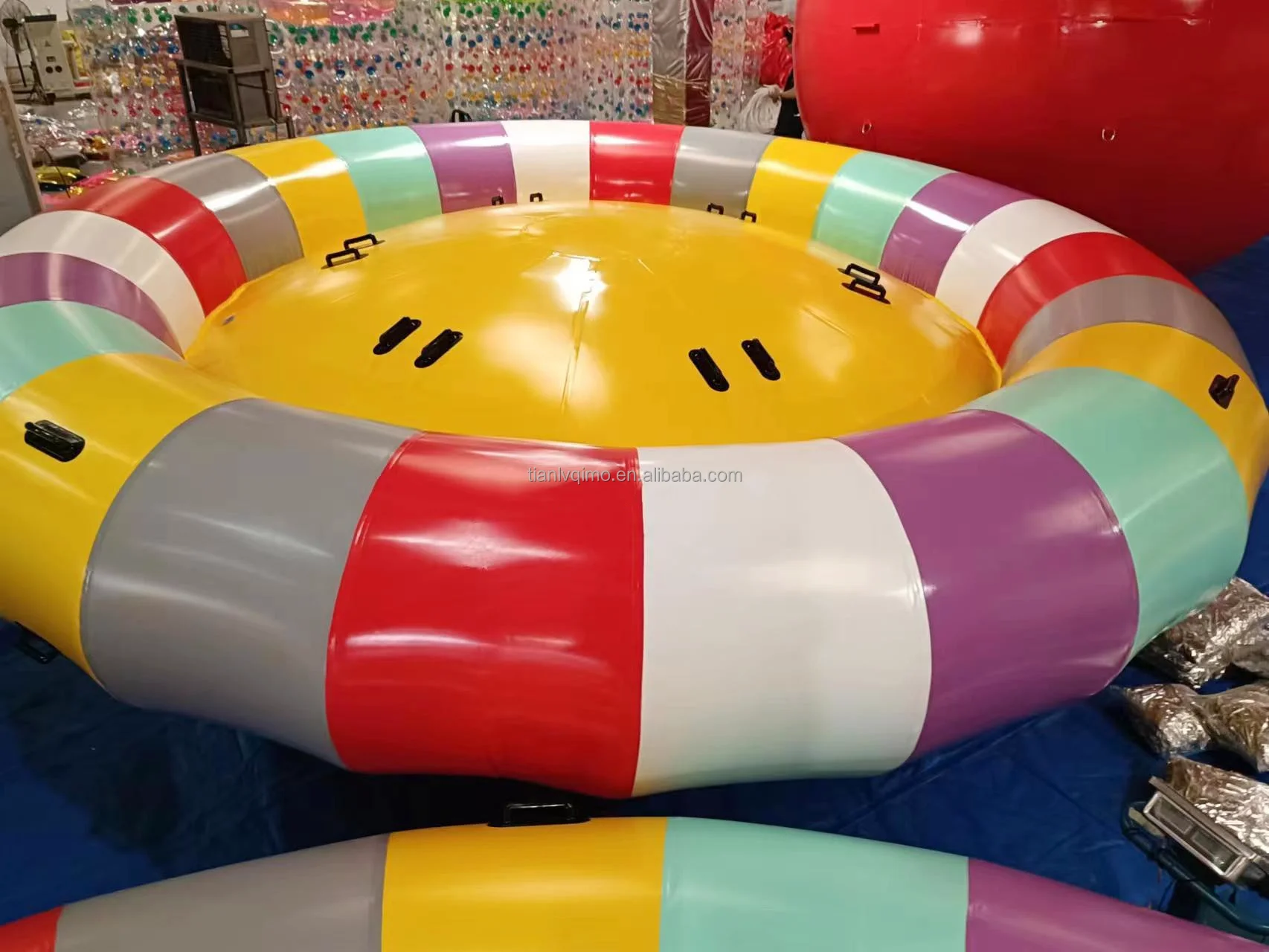 Rotating Inflatable Inflatable Floating Toy Crazy Saucer Boat Can Tow Water Sports Rotating ...