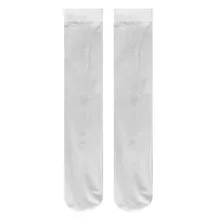 Plain White Black Thin Girl Crew Calf Uniform Socks for Women Custom Different Length Wholesale