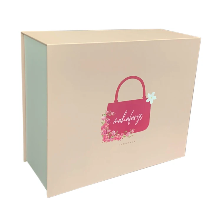 Customizable Matte Paperboard Rigid Box for Handbag Display Recycled Materials with Ribbon Closure