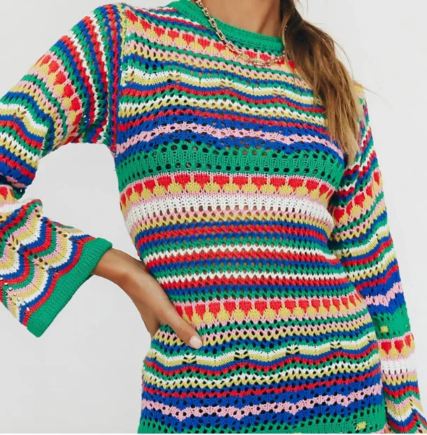 colourful knit dress