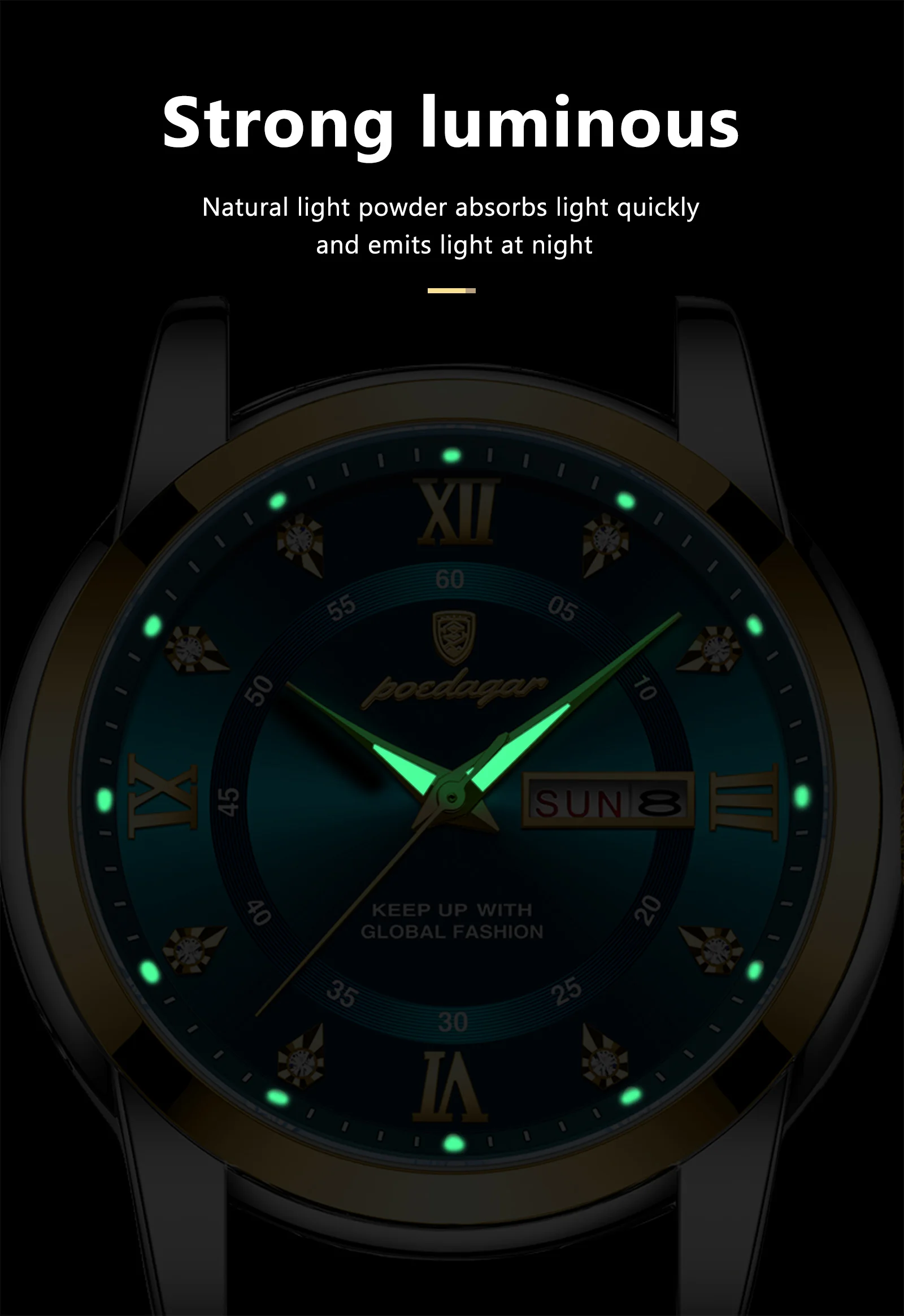 Poedagar 936 Man Quartz Wristwatch for Men Luxury Luminous Stainless Steel Montre Homme RelojesNew Business Fashion Casual Watch