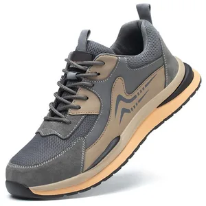 JIANKUN Customized Logo Cowhide Leather Work Anti-Slippery Rubber Safety Boots SAFETY SHOES