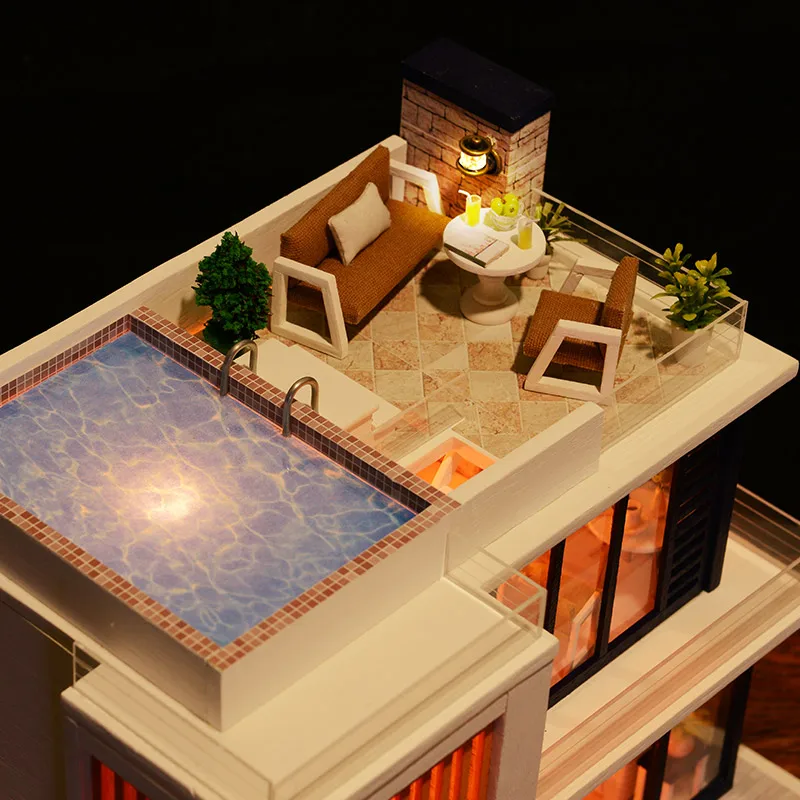 Dollhouse Kit Miniature Swimming Pool For Dollhouse Set Doll House