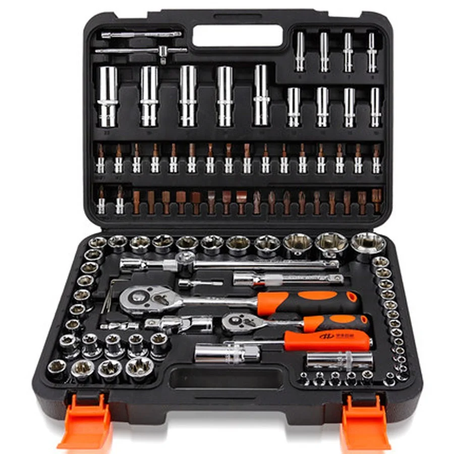 108 Pcs Mechanical Tool Auto Repair Crv & Carbon Steel Socket Wrench Set With Plastic Box Buy