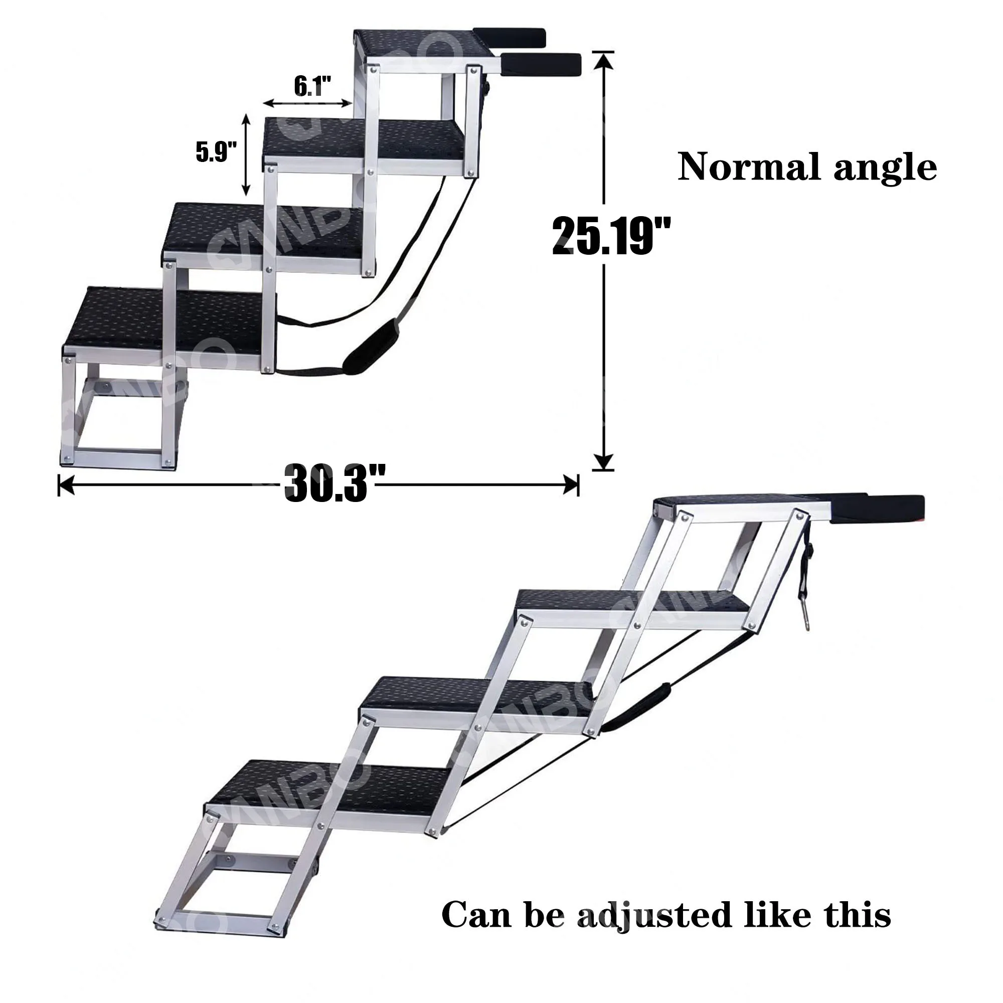 Canbo Aluminium Dog Stairs Foldable Pet Dog Car Steps Stairs For Large ...