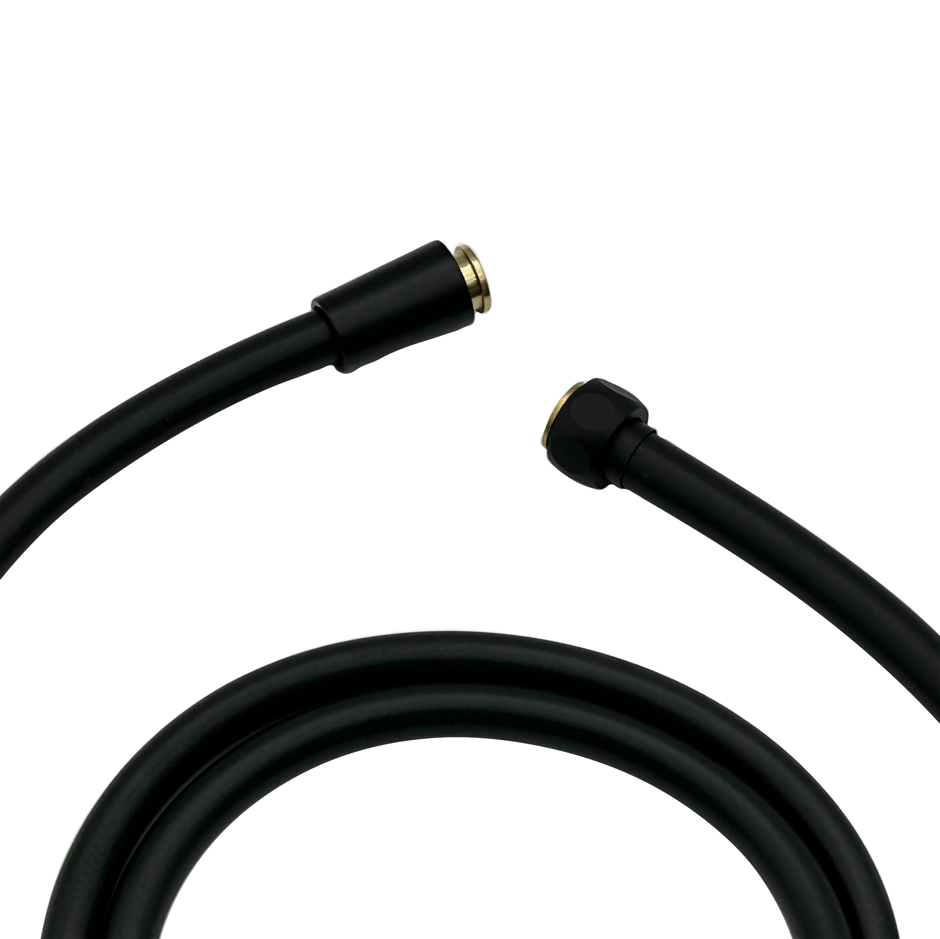 未使用 ブラック ハンドシャワー　ホース付 1.2m高品質ブラックモダン強化PVCフレキシブルシャワーホース（ハンド